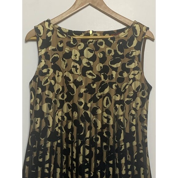 Isle by Melis Kazan Women's Waterfall Effect Sheath Dress Sleeveless Geo Size M - Picture 2 of 8